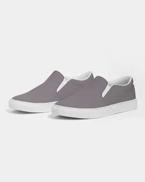 Medium Dark Magenta Gray Slip-On Canvas Sneakers | Women's | Medium Dark Pale Magenta Gray | C0M10Y0K60