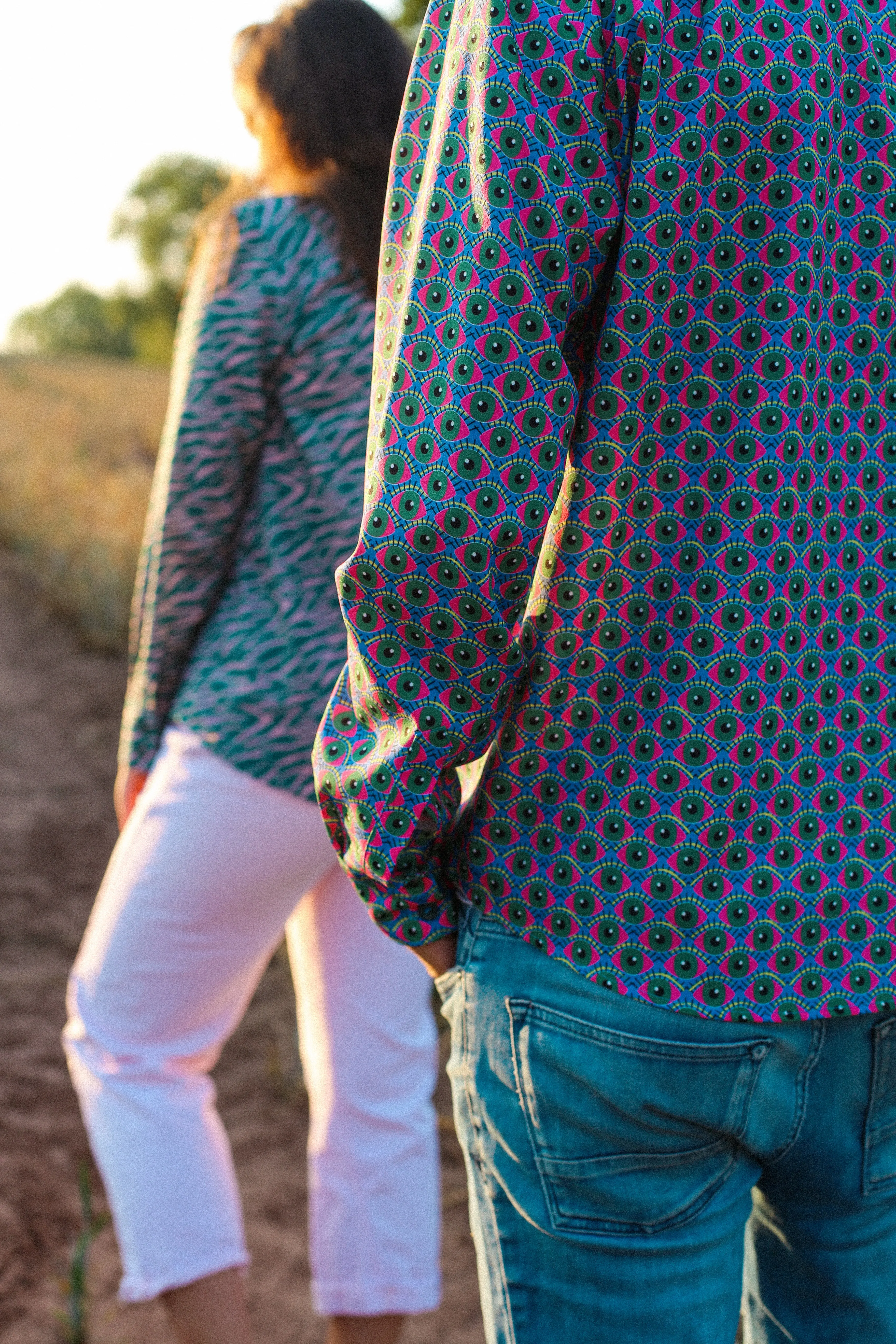 Men's Classic Long Sleeve Shirt in Eye Of Newt Print