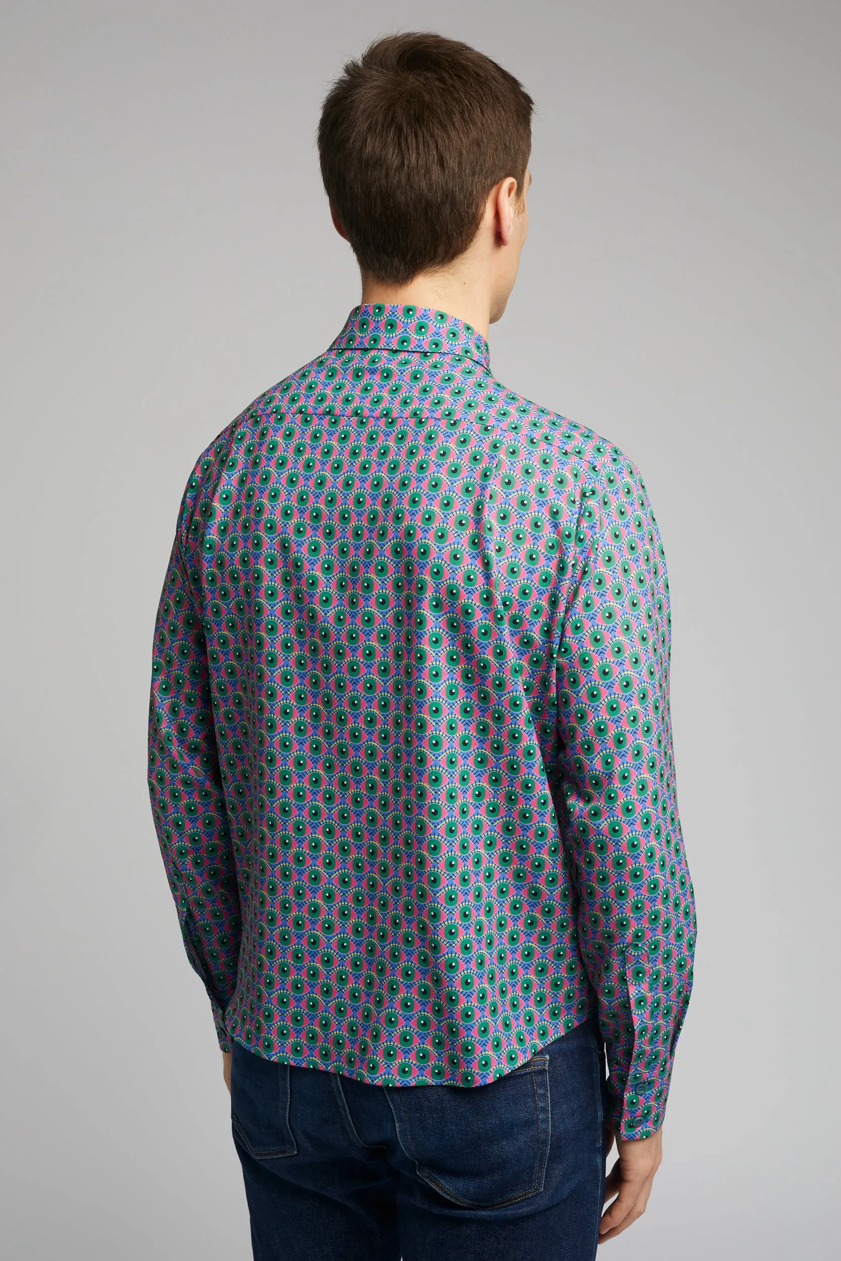 Men's Classic Long Sleeve Shirt in Eye Of Newt Print