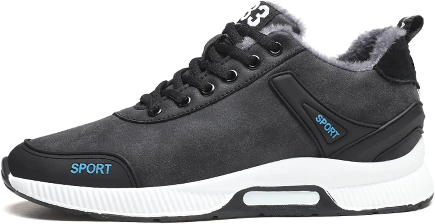 Men's Elevator Sneakers Invisible Height Increasing Leather Upper Lace up Fashion Sneakers