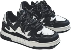 Men's Fashion Sneakers Trendy Low Top Skate Shoes, Colorblock Low Top Flat Sneakers, All-Match Fashion Outdoor Trainers