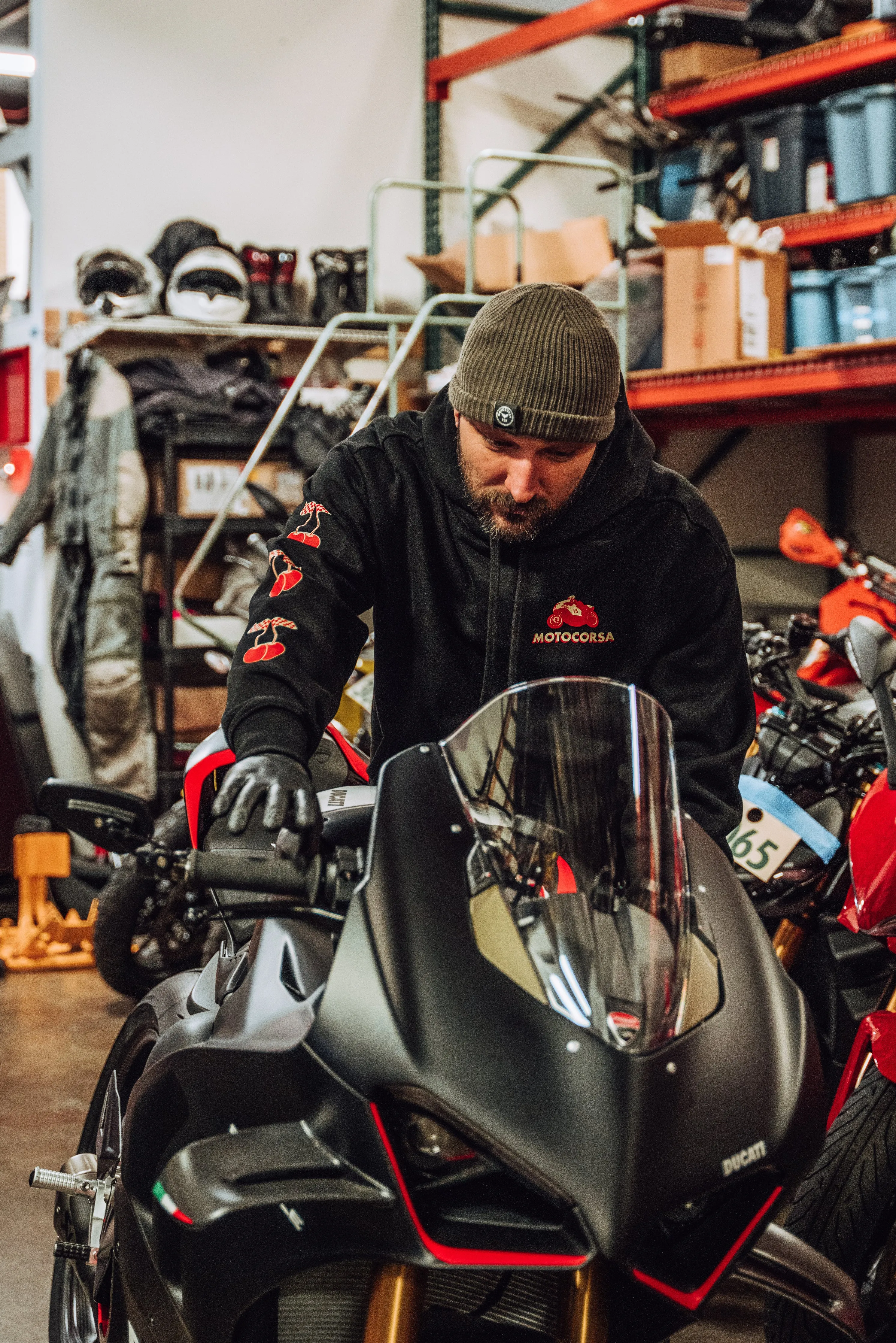 MotoCorsa Red Paul Heavyweight Hoodie