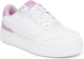 Nautica Girls Fashion Shoe - Lace-Up Low-Top Tennis Sneakers for Big Kids, Little Kids & Toddlers (Regular Heel/Platform Sole)