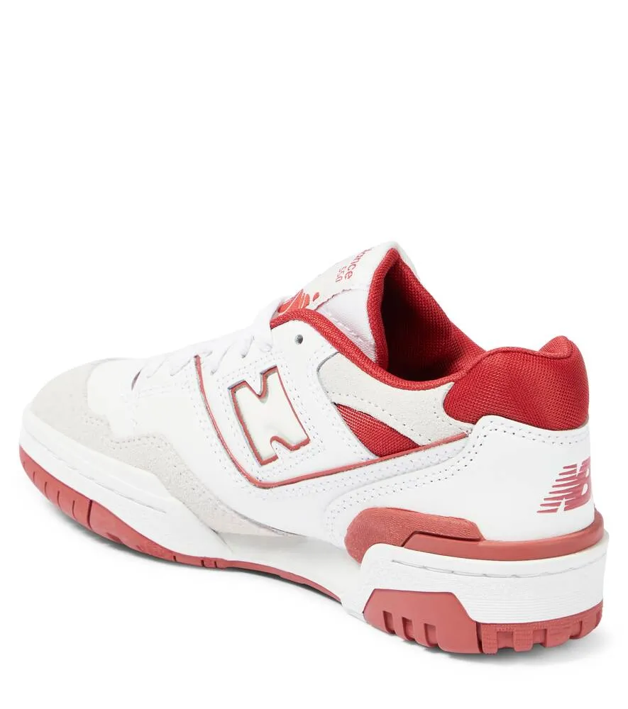 New Balance 550 Faux Leather Sneakers, White