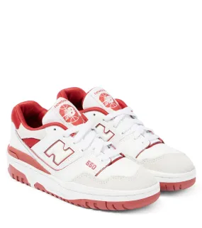 New Balance 550 Faux Leather Sneakers, White