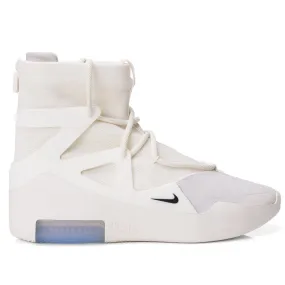 NIKE AIR x FEAR OF GOD 1 'Sail' Canvas-Leather High Top Sneakers Shoes US 10