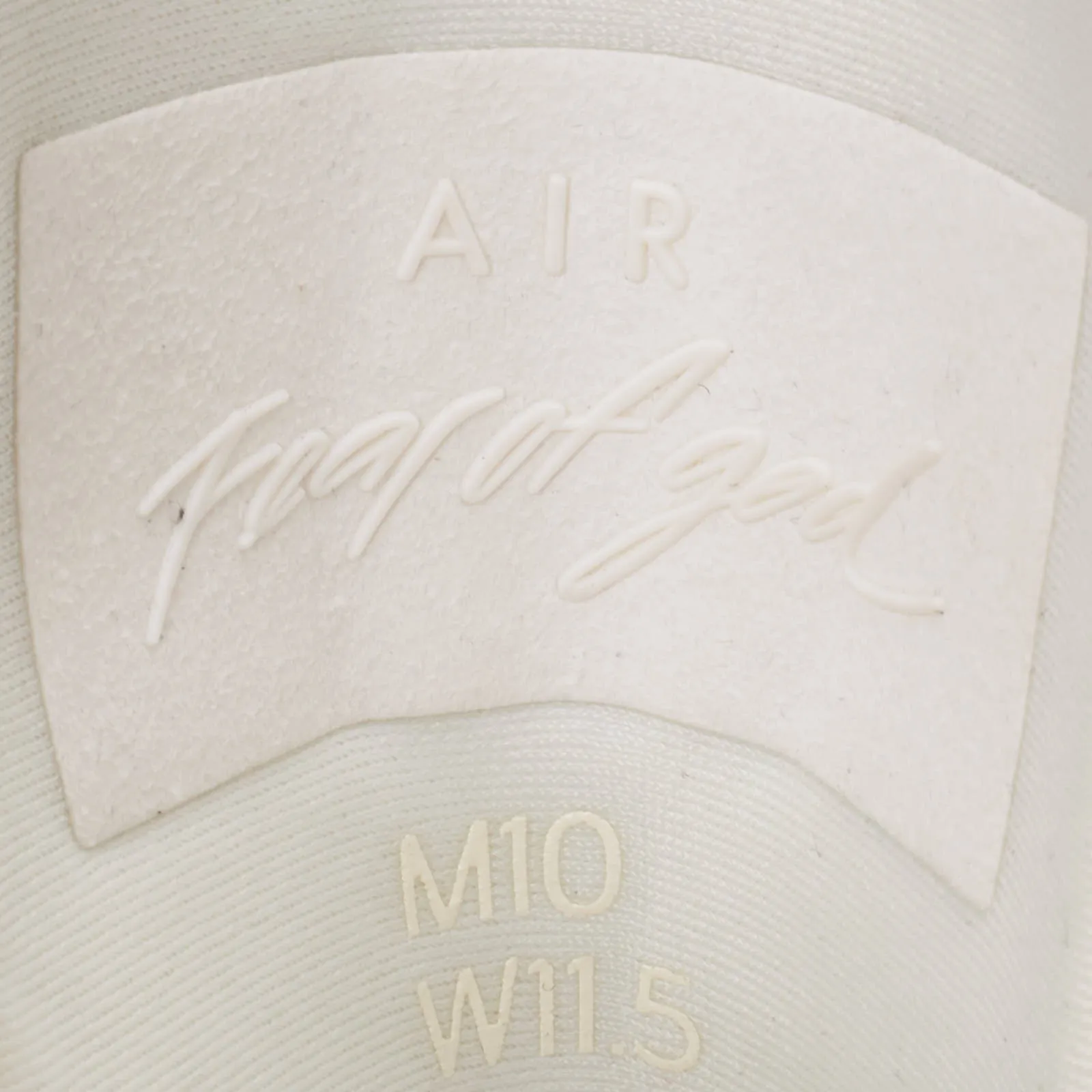 NIKE AIR x FEAR OF GOD 1 'Sail' Canvas-Leather High Top Sneakers Shoes US 10