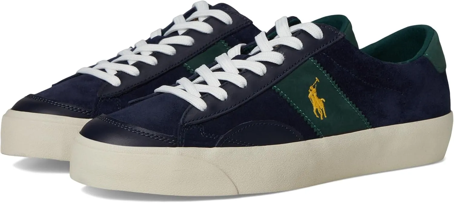 POLO RALPH LAUREN Men's Suede Leather-Sayer Sport-Sneakers-Low Top Lace