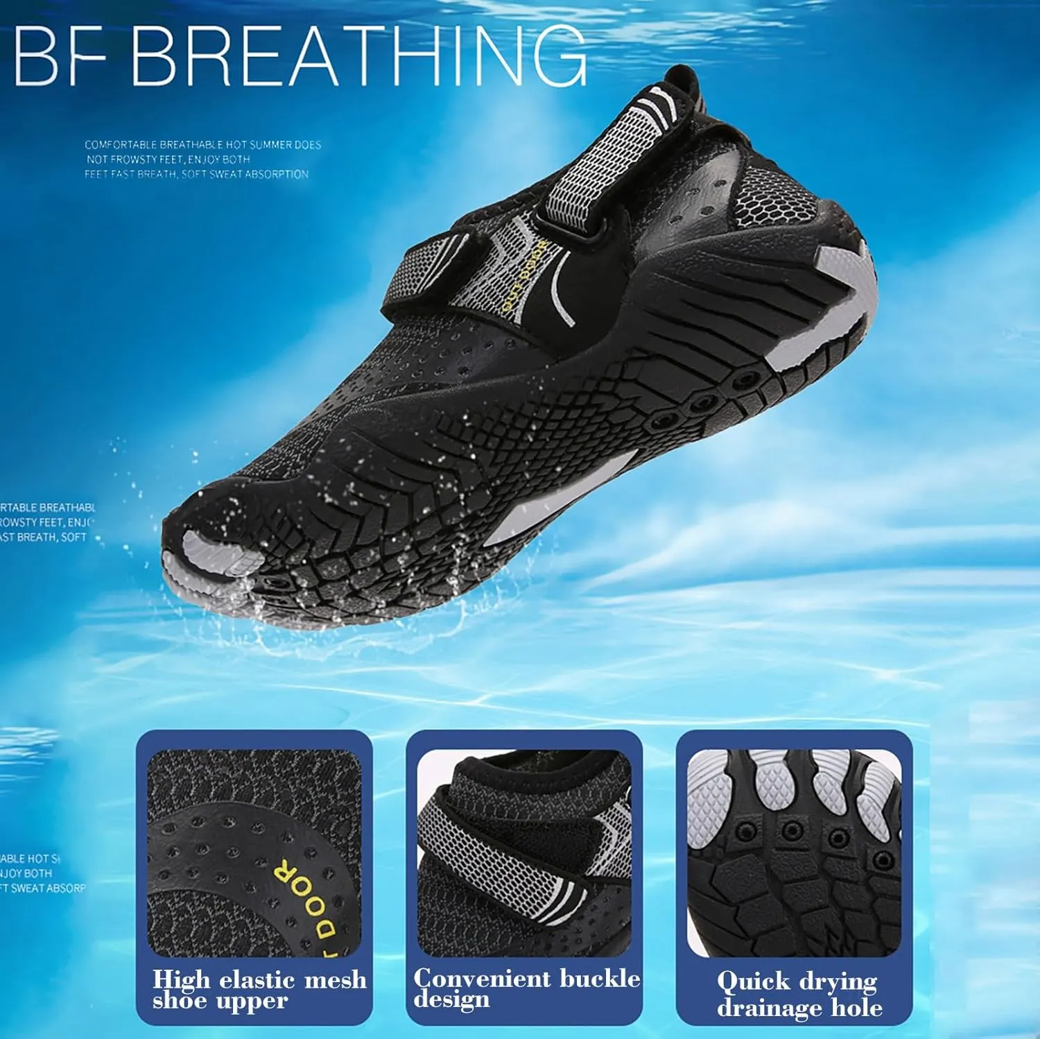 Quick Dry Water Shoes for Swimming Beach Pool Surf Barefoot Aqua Women Men Lightweight Non Slip Breathable Outdoor Sport Shoes