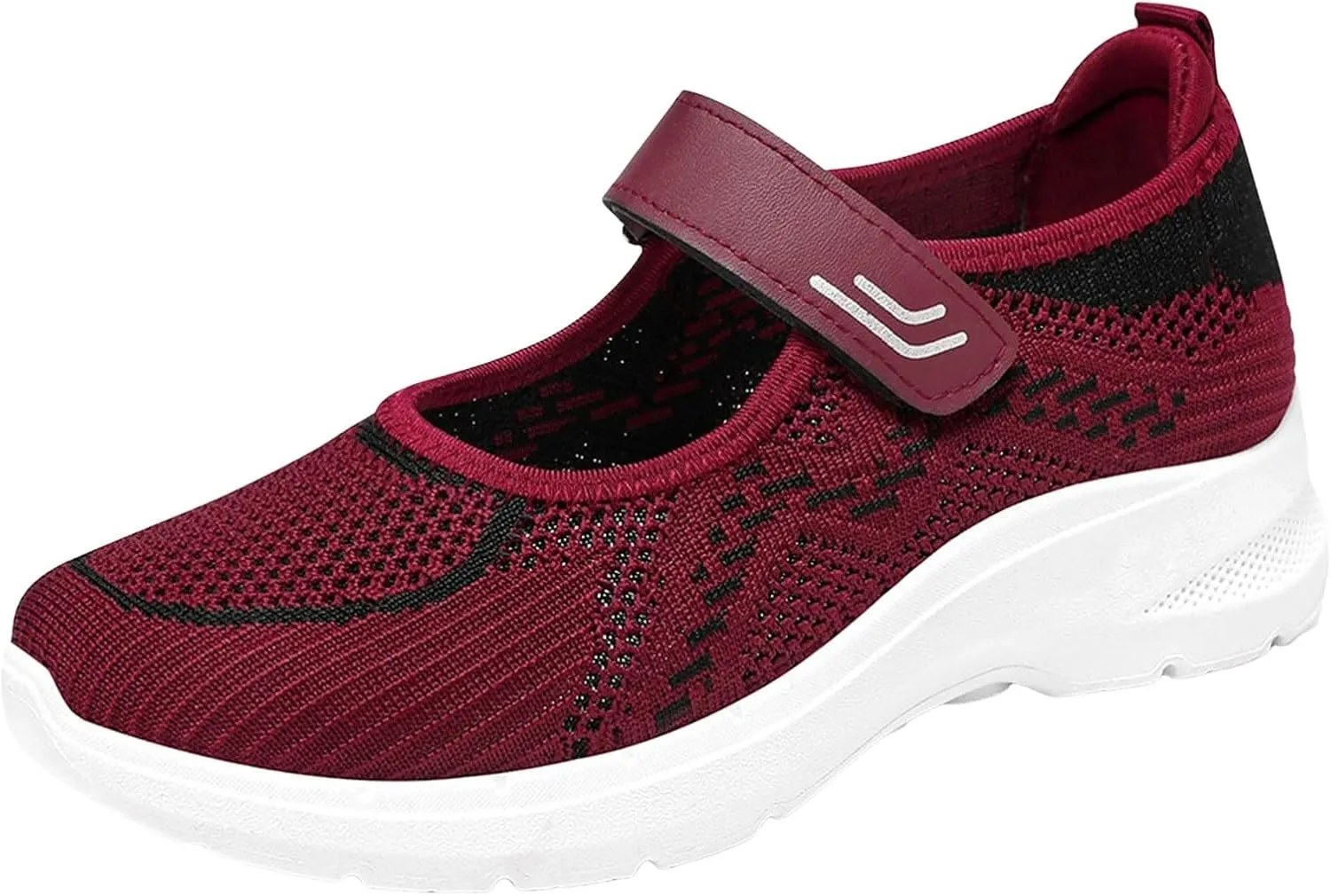 Tennis Shoes for Women Non Slip Sneakers Hook and Loop Strap Running Shoes Outdoor Casual Fitness Elderly Shoes