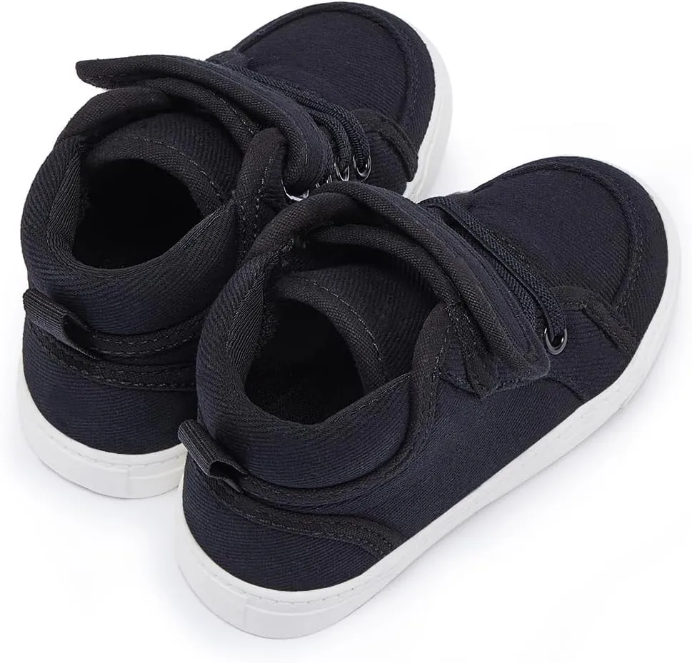 Toddler Boys Girls Walking Shoes High Top Tennis Canvas Sneakers(Infant/Toddler)