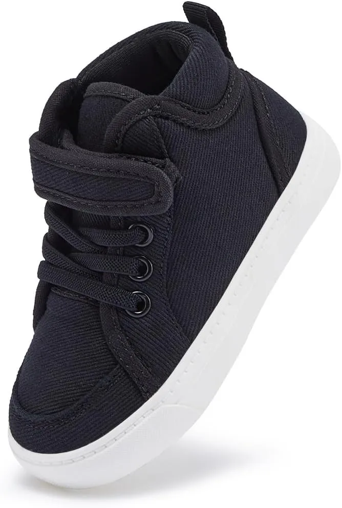 Toddler Boys Girls Walking Shoes High Top Tennis Canvas Sneakers(Infant/Toddler)