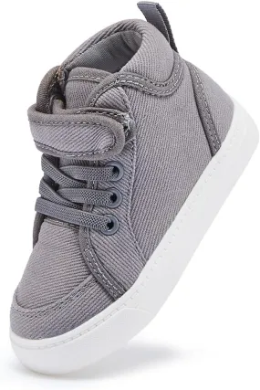 Toddler Boys Girls Walking Shoes High Top Tennis Canvas Sneakers(Infant/Toddler)