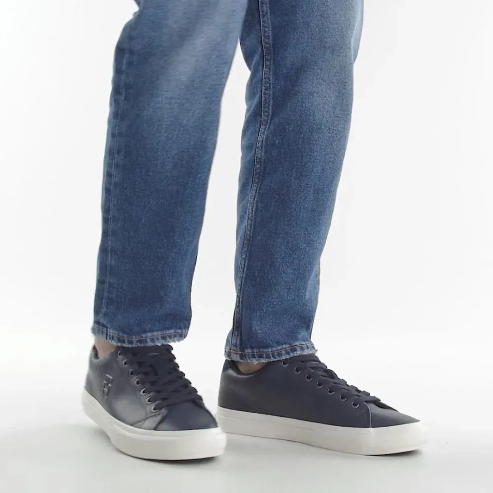 Tommy Hilfiger Th Hi Vulc Street Low Lth Prem Sneakers Men FM0FM04818-NVY