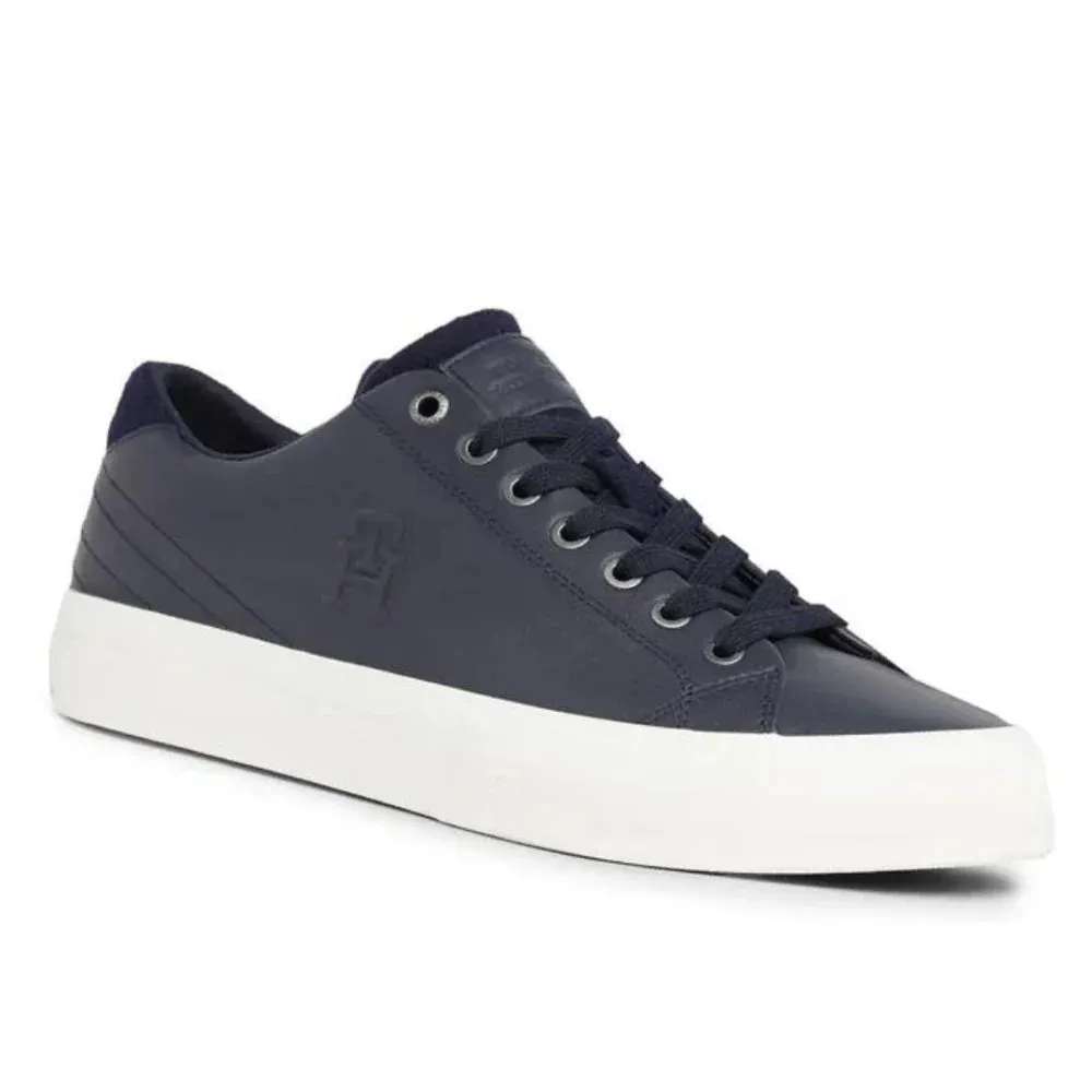 Tommy Hilfiger Th Hi Vulc Street Low Lth Prem Sneakers Men FM0FM04818-NVY
