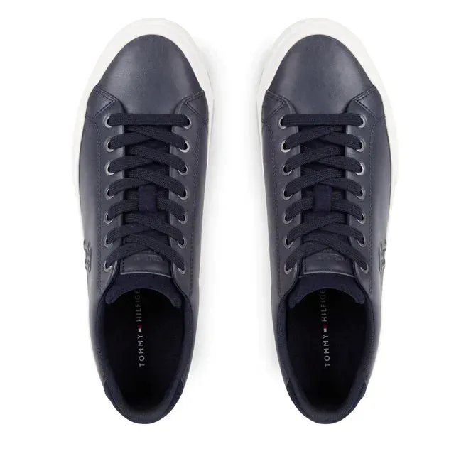 Tommy Hilfiger Th Hi Vulc Street Low Lth Prem Sneakers Men FM0FM04818-NVY