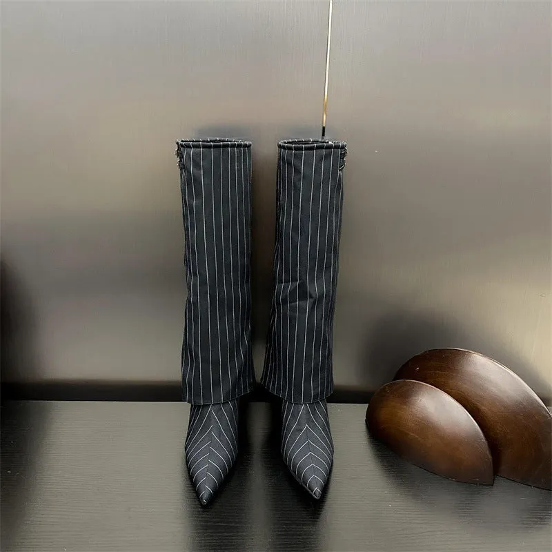 Wenkouban 2000s fashion 2024 Autumn and Winter New Style Pantyhose Boots Knight Boots Knee Boots
