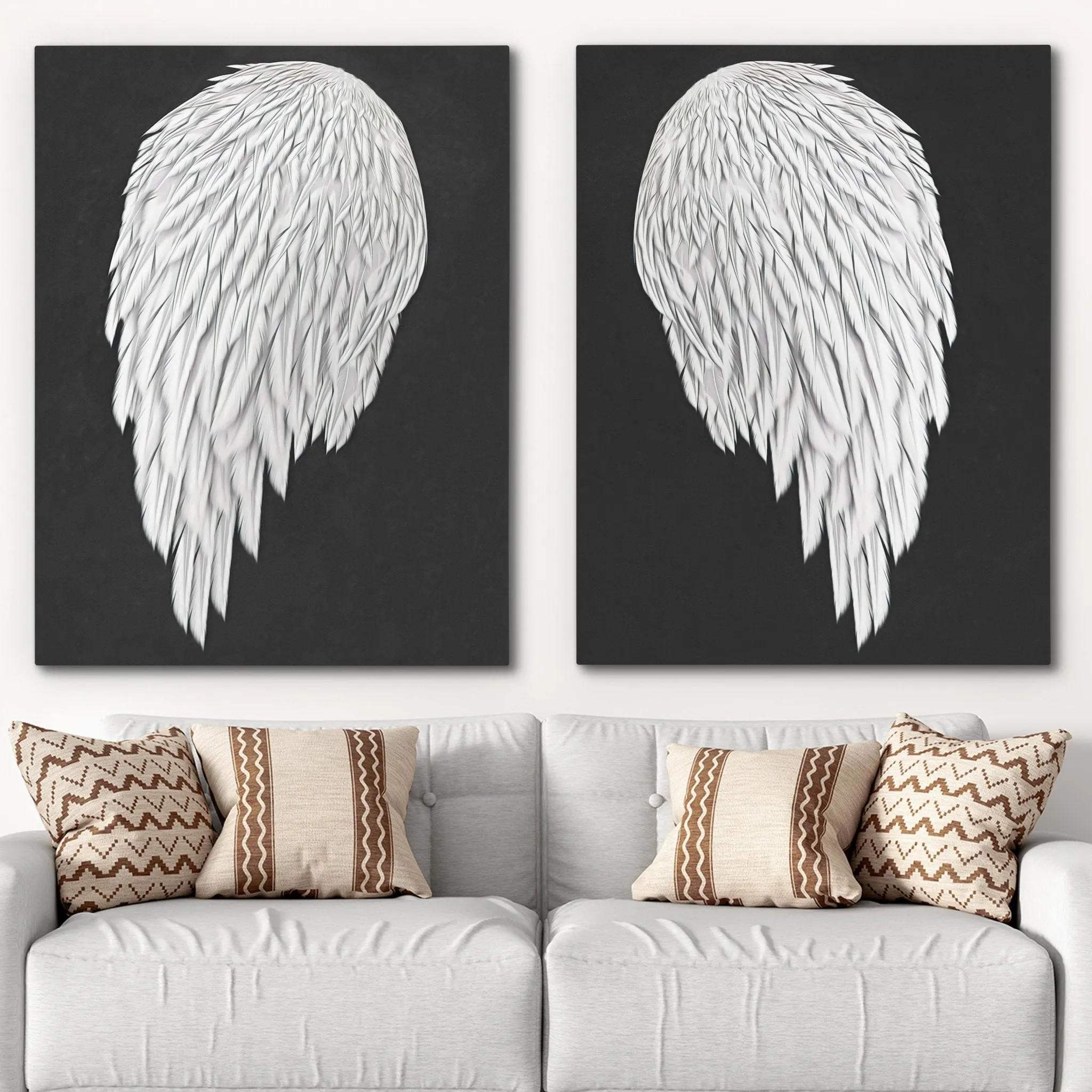 White Angel Wings 2 Piece Set