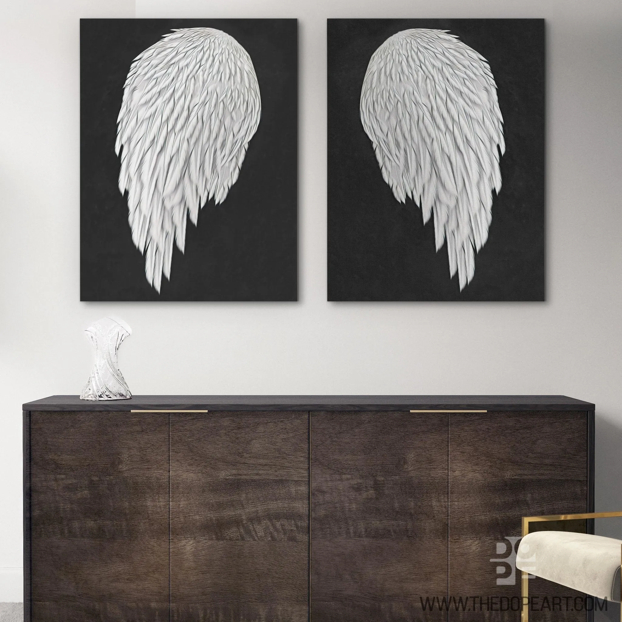 White Angel Wings 2 Piece Set