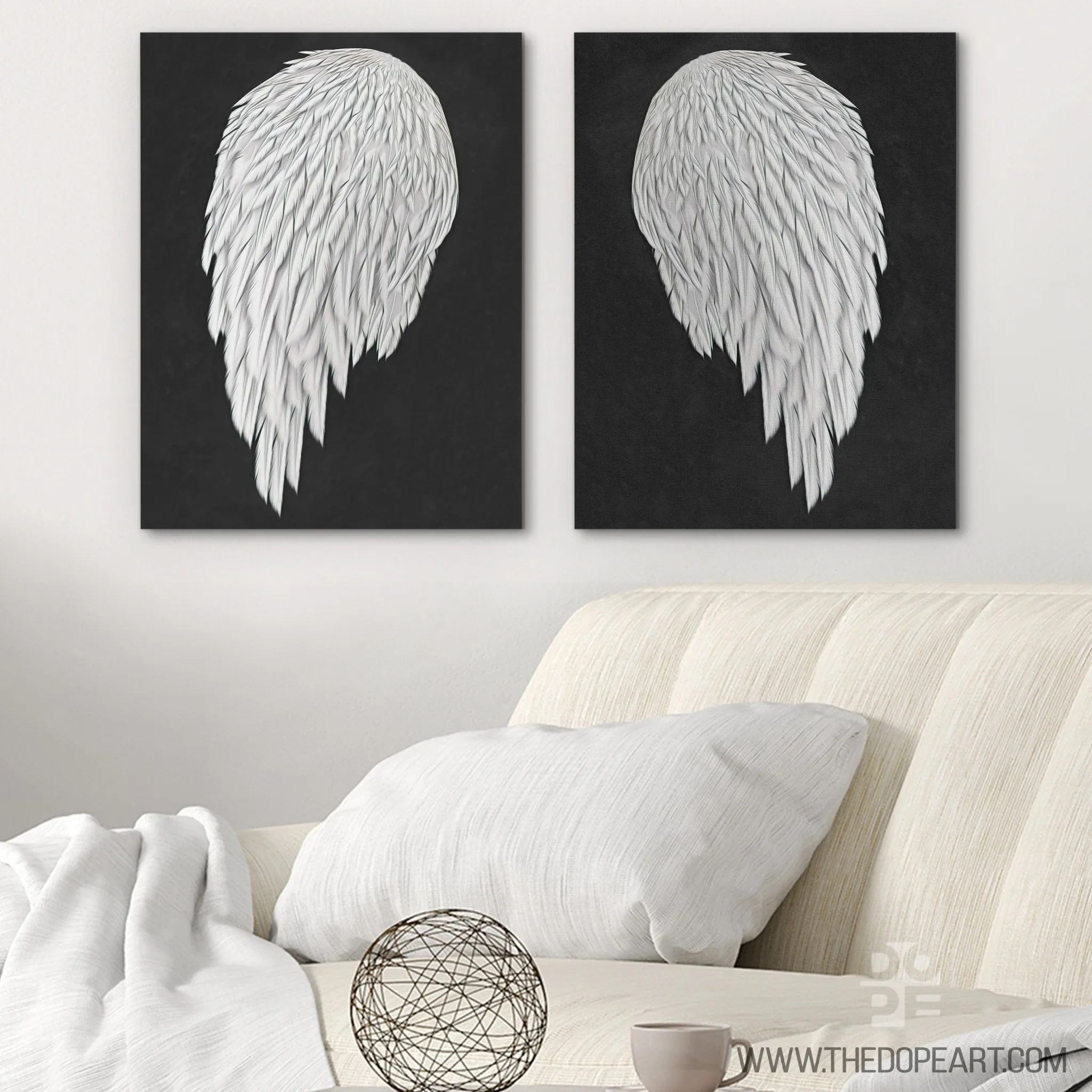 White Angel Wings 2 Piece Set