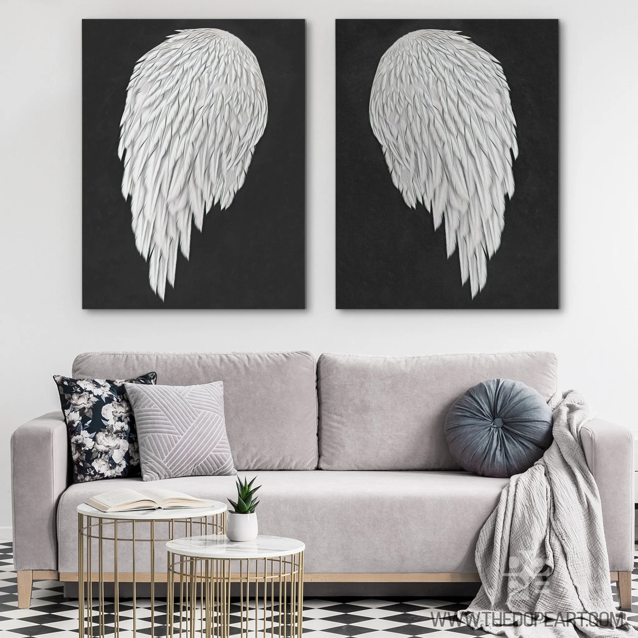 White Angel Wings 2 Piece Set