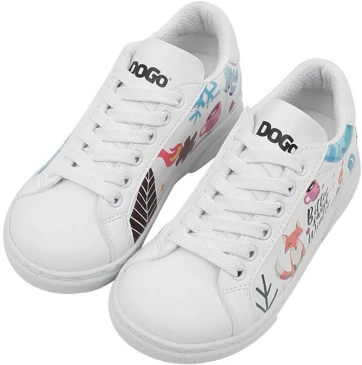White Sneakers for Kids - Vegan Leather and Unique Design Fashion Sneakers for Kids