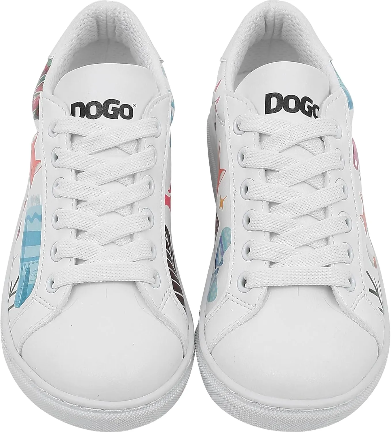 White Sneakers for Kids - Vegan Leather and Unique Design Fashion Sneakers for Kids