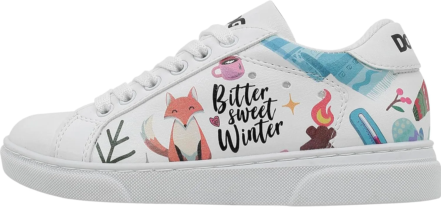 White Sneakers for Kids - Vegan Leather and Unique Design Fashion Sneakers for Kids