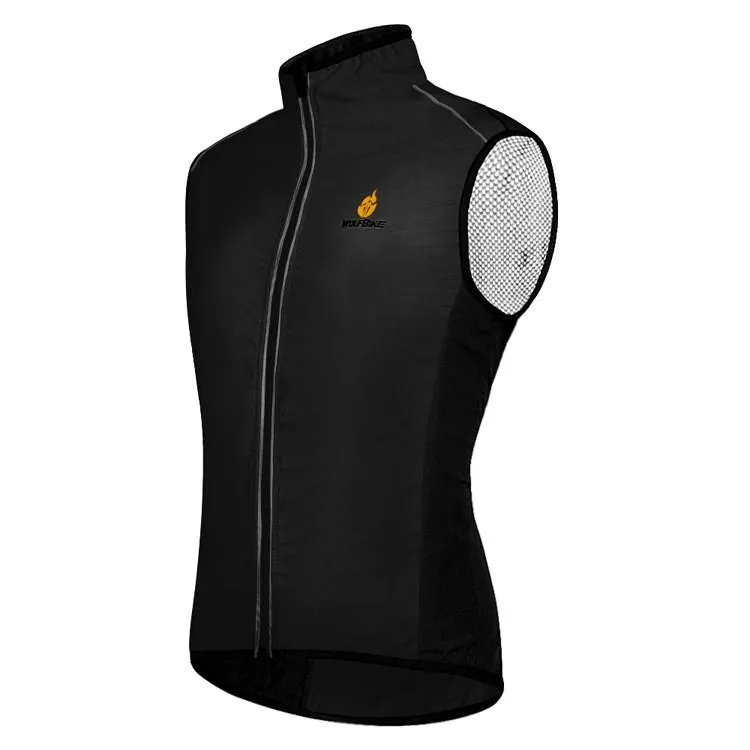 WOLFBIKE Green Sleeveless Cycling Jersey