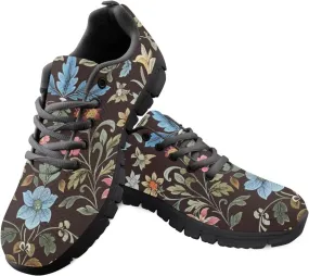 Women Cushioned Running Shoe Outdoor Fashion Sneakers Low Top Casual Comfortable Shoes for Workout US 5-12 Black Sole