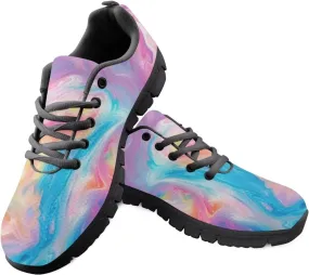 Women Cushioned Running Shoe Outdoor Fashion Sneakers Low Top Casual Comfortable Shoes for Workout US 5-12 Black Sole