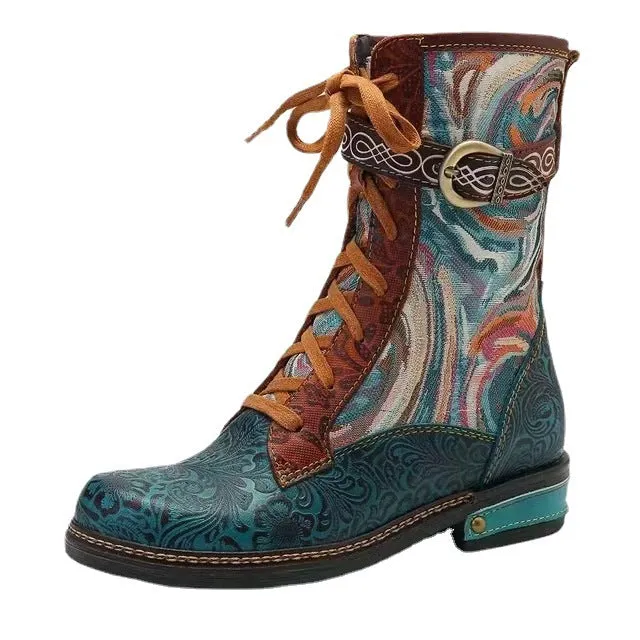 Women's Short Boots Plus Size Retro Martin Boots