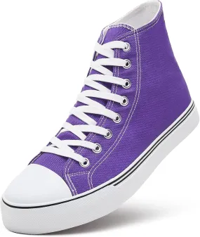 ZGR Men's High Top Canvas Sneakers Lace Up Classic Casual Walking Shoes
